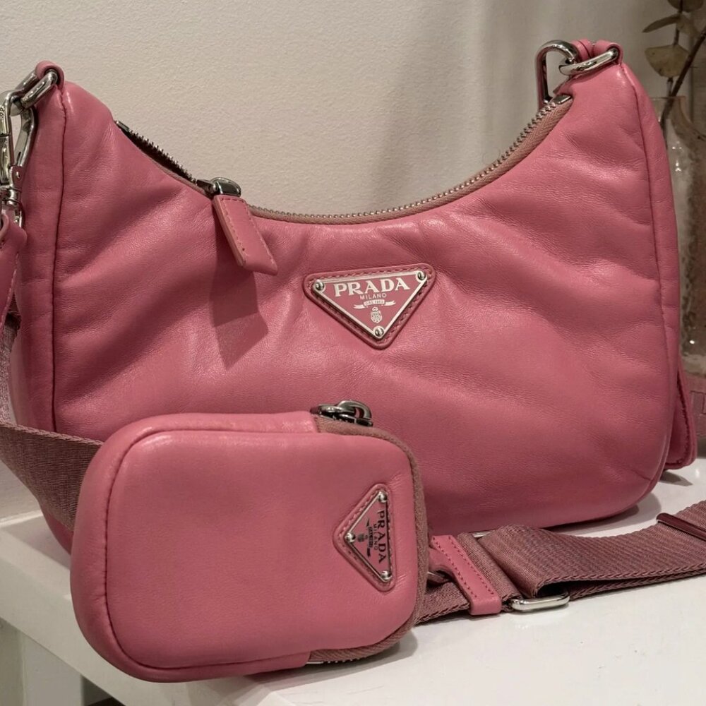 PRADA RE-EDITION PADDED NAPPA-LEATHER SHOULDER BAG